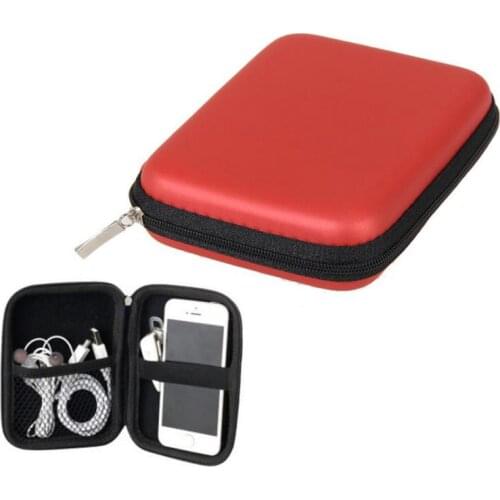 Hard Disk Case Portable HDD Protection Bag for External 2.5 inch Hard Drive/Earphone/U Disk Hard Disk Drive Case Zipper Design