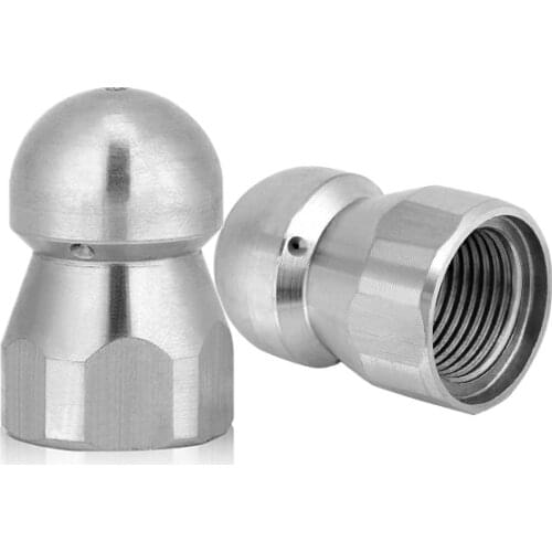 Stainless Steel Fixed Sewer Jet Nozzle, Button Nose 3/8 Inch Female,4000 PSI (3/8 Inch)