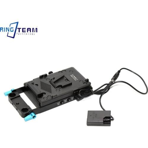 EP-5A DC Coupler DC to EN-EL14 Dummy Battery + V Mount Plate for Nikon Camera D5500 D5300 D5200 D5100 D3300 P7700 P7000 D6500
