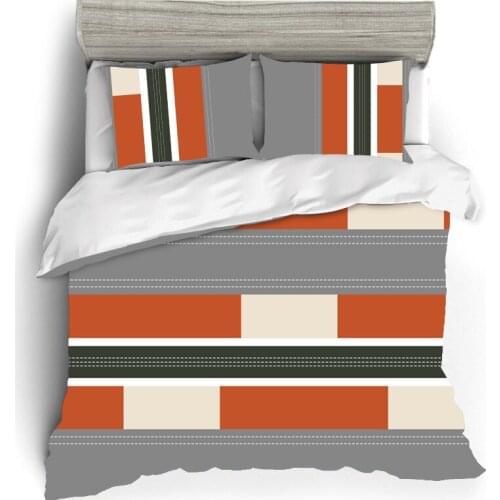 Geometric Creative Pattern Comforter Bedding Sets 3D king Size Bedding Set Luxury Single Bedclothes For Summer Bed Sheets