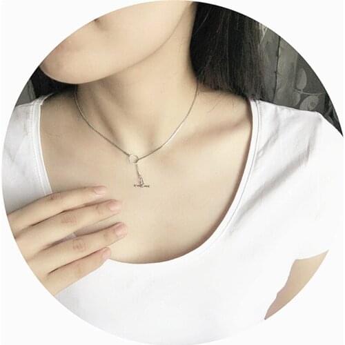 Korean Fashion Circle Necklaces Word Buckle Necklace & Pendants Simple Anti-allergic Collar Choker Necklaces