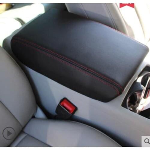 Armrest box Leather Cover For Audi A3 A4L A6L Microfibre Leather Center Armrest Cover For Audi Q3 Q5 A5 A7 car interior