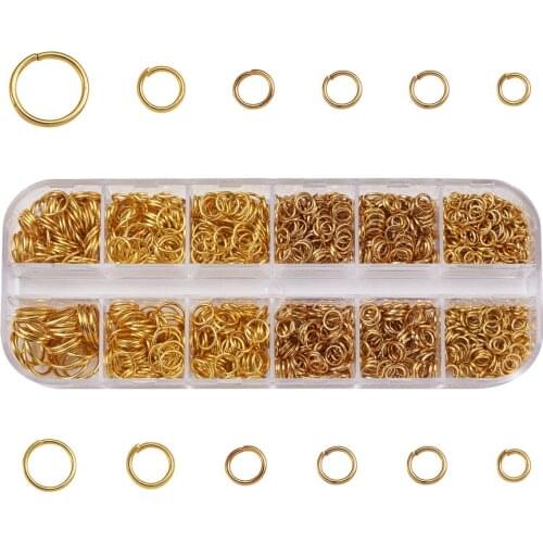 1Box Iron Golden Close but Unsoldered Jump Rings For jewelry making Accessories 4/5/6/7/8/10mm diameter