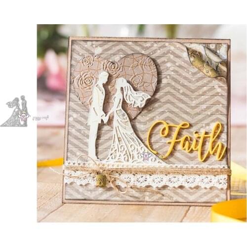 Mmao Crafts Metal Steel Cutting Dies Bride and groom decoration Stencil For DIY Scrapbooking Paper/photo Cards Embossing Dies