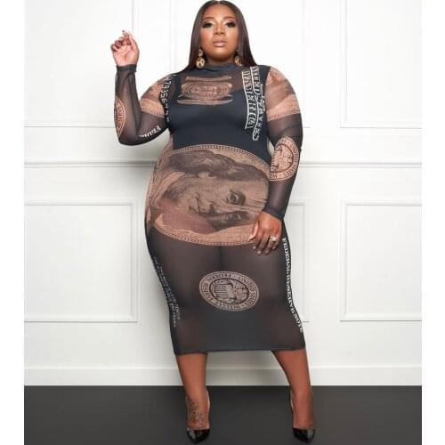 New Style Womens Fashion Classic Design African Clothes Dashiki Elastic Print Loose Dress Super Size 5XL