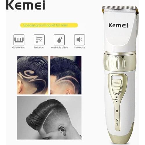 Kemei Rechargeable Hair Clipper Professional Hair Trimmer Electric Razor Barber Cutting Beard Trimmer Shaving Machine Men 45G