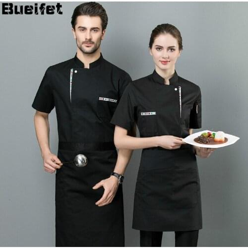 Chef Uniform Hotel Restaurant Kitchen Work Clothes Food Services Cooking Jacket Short Sleeve Bakery Catering Chef Work Overalls