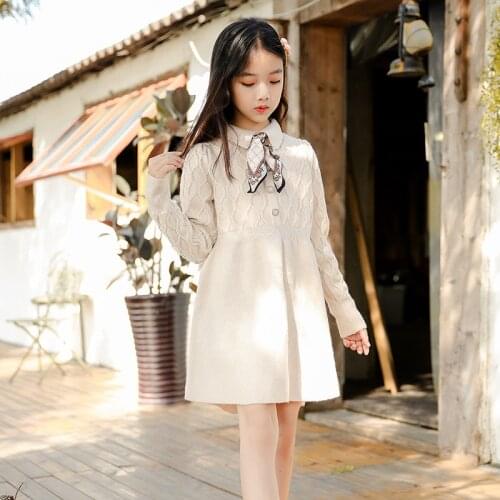 Girl Dress Long Sleeve Children Clothing Princess Dress Elegant Sweater Kids Dresses for Girl 6 8 10 12 14 16 Y Mother Daughter