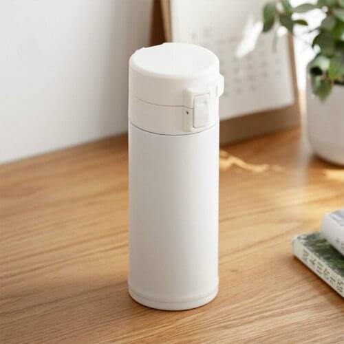 Portable thermos bottle warm keeping large capacity cups 350ML 480ML white stainless steel termos