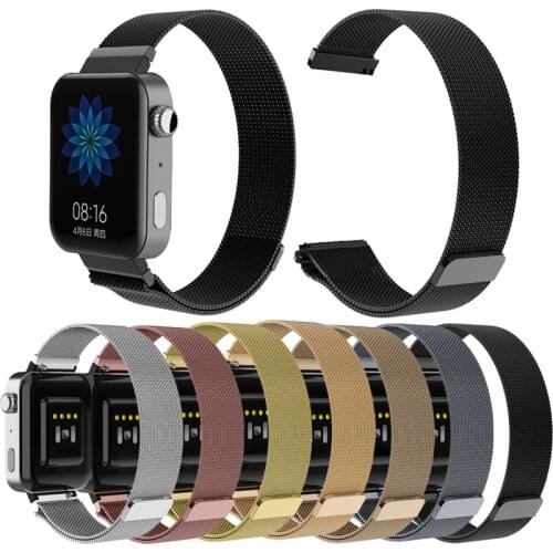 18mm Mental Strap Stainless Steel Watchband for Xiaomi Smartwatch Belts Wriststrap Bracelet Watch Accessories