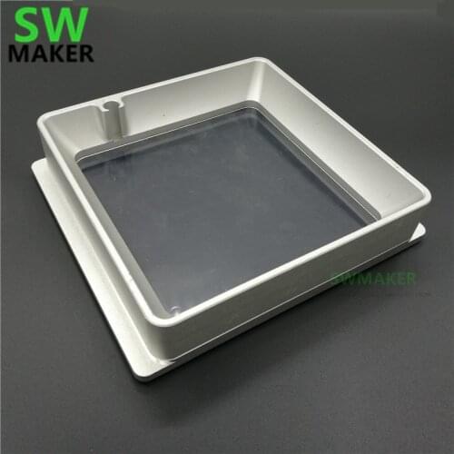 SWMAKER aluminum alloy Resin Tank High transmittance quartz glass resin tank For DIY Form 1 SLA DLP 3D printer