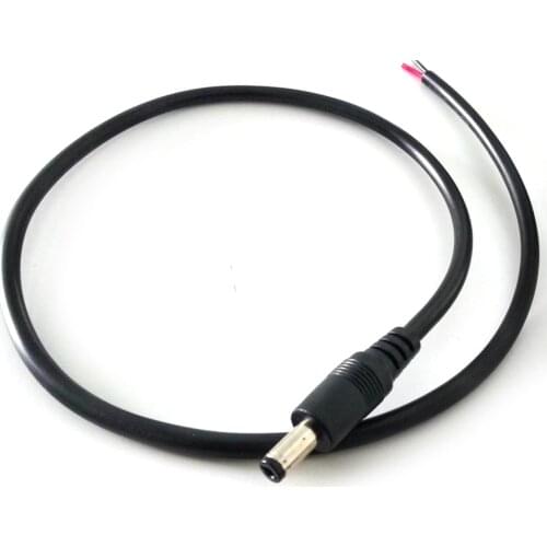 50cm 18AWG Stock Clearance dc5521 DC5.5/2.1 Female Male DC Power Cable Power Lead Wire