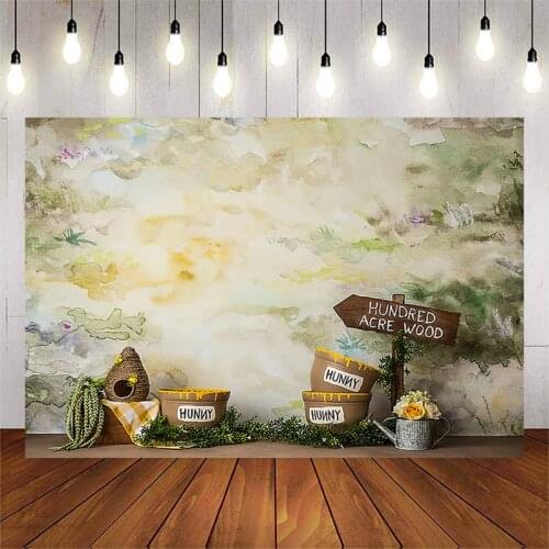 Hunny Bear Photography Background Sweet Honey Winnie Baby Newborn Child Portrait Birthday Background Photo Studio Photocall