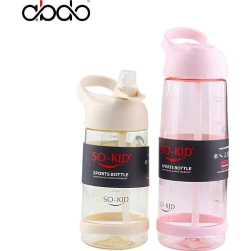 Sports Water Bottle with Straw Water Eco-Friendly Tritan Drinkware Bottled Drink Bottle BPA Free Camping Equipment Cups Jug Tool