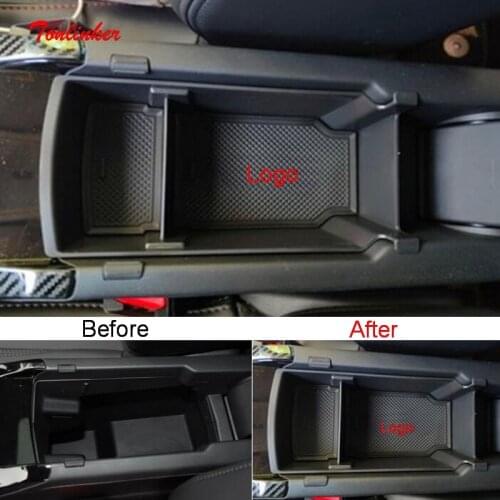 Tonlinker 1 PCS DIY Car styling NEW Engineering plastics center armrest storage box Case for TOYOTA 2014 RAV4 parts accessories