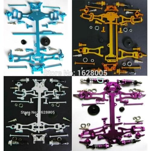 Wltoys A959 A969 A979 K929 1/18 RC Car Spare Parts Gold Silver Purple Blue metal upgrade parts (Complete set)