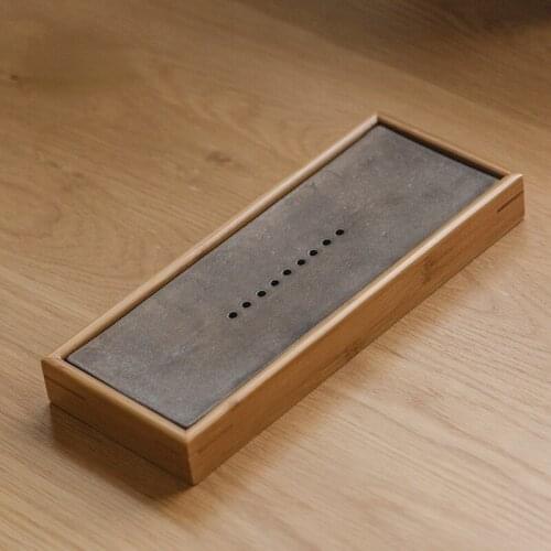 Japanese Bamboo Tea Serving Tray Water Storage Vintage Simple Dry Bubble Tea Tray Tea Ceremony Plateau De Service Teaware 50