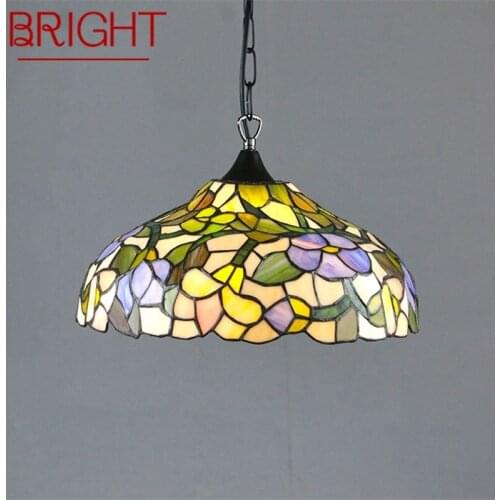 BRIGHT Tiffany Pendant Light Contemporary LED Creative Colorful Lamp Fixtures For Home Dining Room