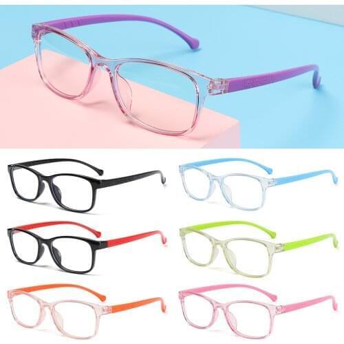 1PC Anti-blue Light Kids Glasses Optical Ultra Light Frame Children Boy Girls Computer Transparent Anti Reflective Eyeglasses
