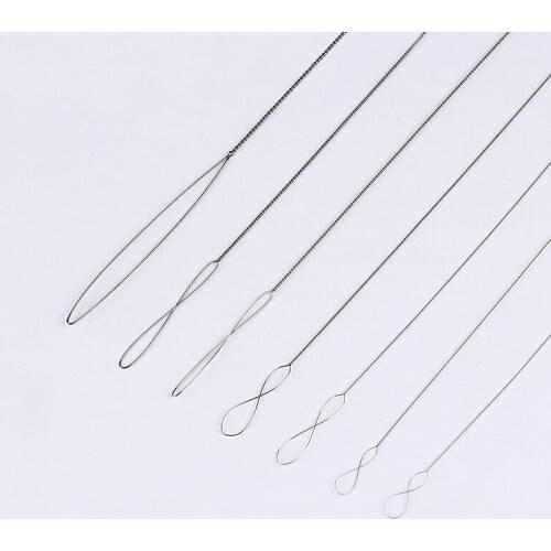 1Pc Stainless Steel Big Eye Beading Needles Easy Thread String Cord Pins For Beads and Pearls DIY Jewellry Making Tools