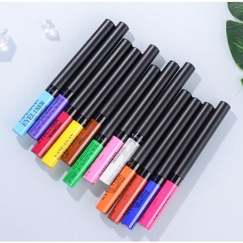 12 Colors Matte Liquid Eyeliner Pen Eyes Line Painting Drawing Pencil Waterproof Eye Liner Charming Eye Make Up
