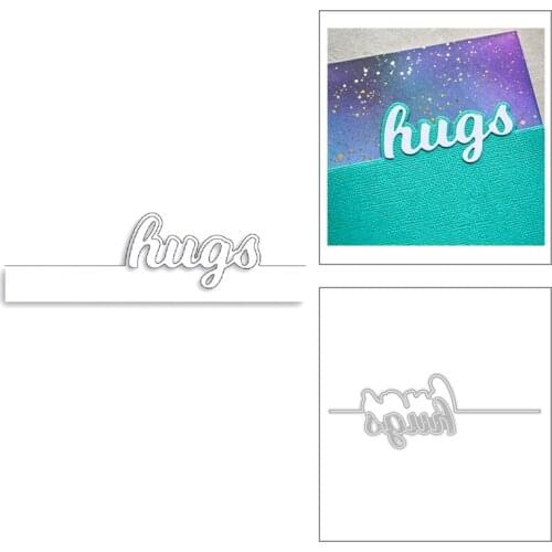 2020 New English Words Hugs Metal Cutting Dies For DIY Cut Paper Craft Making Background Greeting Card Scrapbooking NO Stamp Set