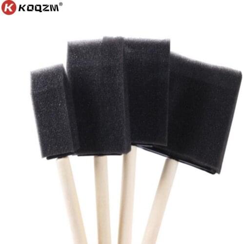 4pcs Sponge Foam Paint Brush Sponge Oil Stain Polyurethane Craft Art Craft Paint Brush Set Child Painting Sponge Foam Brushes
