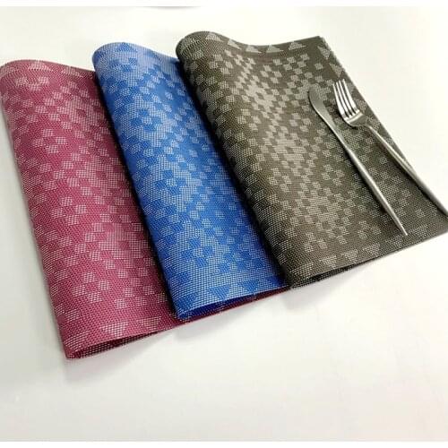 2/4/6Pcs Placemats Washable PVC Table Cloth Pad Mat Tablemats Stain-Resistant Dining Disc Bowl Pad Coaster Non-slip PVC Pad