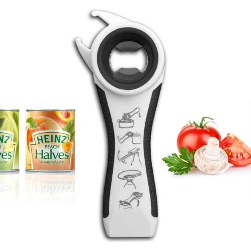 5 in 1 Multi-function Stainless Steel Jar Opener for Various of Cans, Bottles, Wine, Beer Bottle Kitchen Tools