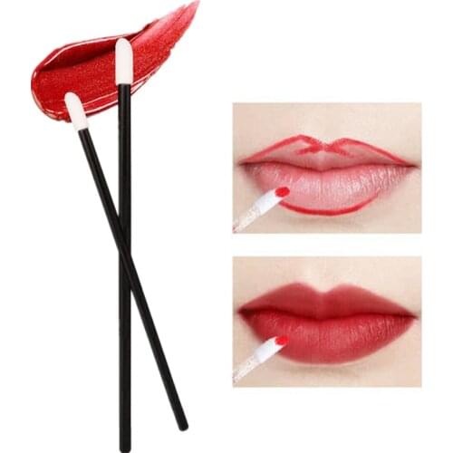 50/100pcs Disposable Lip Makeup Brushes Portable Eyeshabow Brush Lip Liner Lipstick Brush Beauty Professional Cosmetics Tools