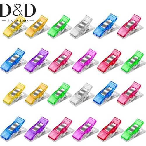 50PCS Assorted Colors Sewing Clips for Fabric Mini Quilting Tools for Sewing Crafting Crochet Knitting Binding Quilting Clips Su
