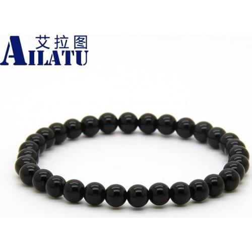 Ailatu Wholesale 10pcs/lot Mix Colors 6mm Natural Dragon Veins, Pink Blue Red Black Stone Beads Pure Beaded Girls Bracelet