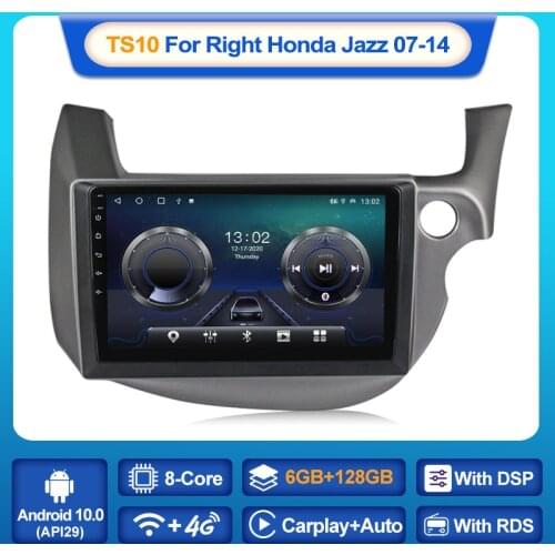 MEKEDE Android 10 DSP CarPlay Car Radio Multimedia Video Player Auto Stereo GPS For HONDA FIT JAZZ 2007-2013 RHD 2 din dvd WIFI
