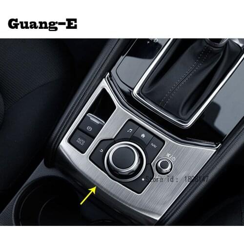Car Sticker Control Central Multi-Function Button Frame Shift Stall Knob Trim For Mazda CX-5 CX5 2nd Gen 2017 2018 2019 2020
