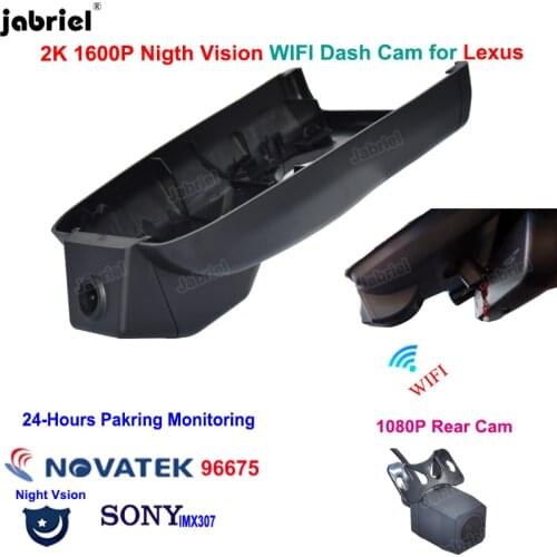 2K 1600P Wifi Dash Cam Night Vision 24H Car DVR Camera for Lexus rx350 rx300 rx330 rx450h Lexus rx400h 2010 2015 2016 2017 2020