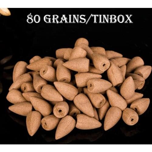 Natural wormwood Backflow incense reflux tower incense Shannon tower hollow cone incense about 12 minutes 80grains/tinbox