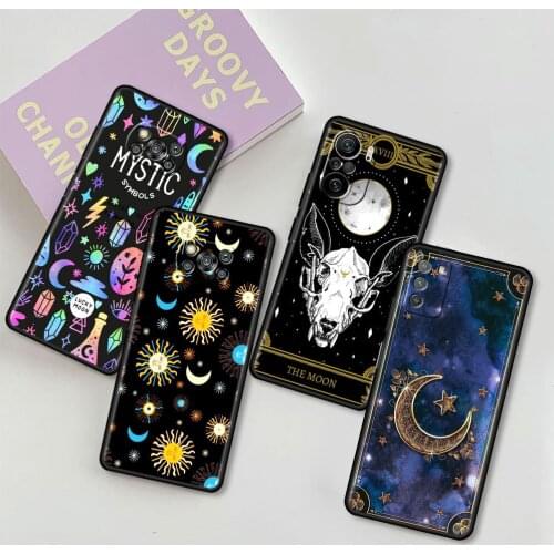 Luxury Case for Xiaomi Poco X3 NFC M3 Pocophone F1 F3 GT Redmi K40 Pro For Mi 10T Pro Soft Phone Cover Magic Moon Tarot Pattern