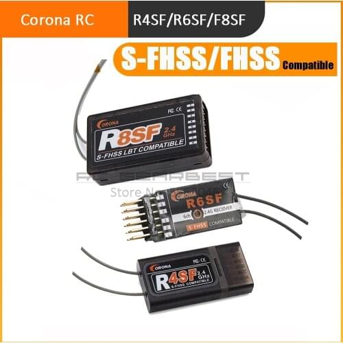 Corona 2.4G R4SF R6SF R8SF S-FHSS/FHSS receiver compatible FUTABA S-FHSS T6 14SG