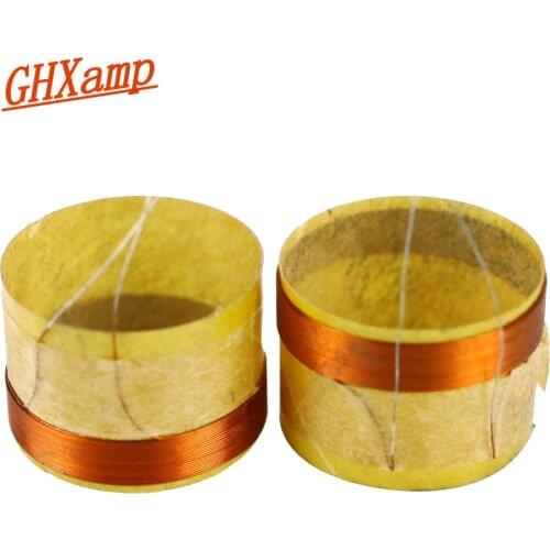GHXAMP 14.28mm Tweeter Voice Coil 4ohm Speakers Repair Parts High Power For 3 inch KTV Card Box Treble Speaker Silver Wire 2PCS