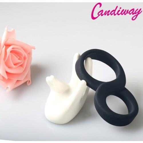 Double rings Fine Delay ejaculation Mens Cock Rings Sex Toys for Men Penis Lock Ring Adult Sex Products