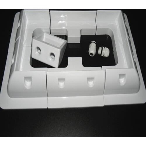 1 set Lot ABS Solar Panel plate Mounting Bracket Kits White color Cable Entry Gand Ideal 7pcs one set for Caravan Motorhome RV