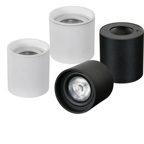 Round Dimmable LED Surface mounted Downlight 7W 9W 12W 15W Ceiling Lamp Spotlight angle adjustable ceiling type household