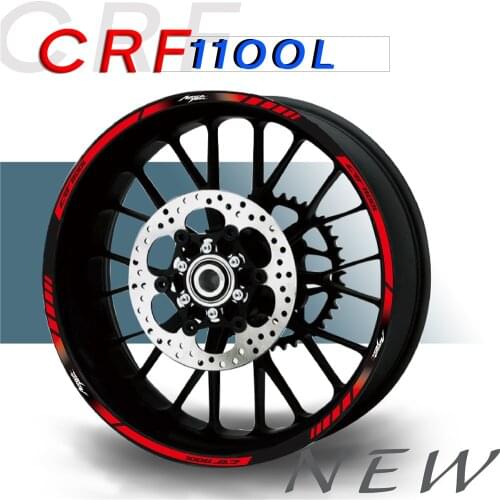 NEW 12 Pcs Motorcycle Wheels Stickers stripe moto Reflective protection Rim tire decals For HONDA CRF1100L Africa Twin crf 1100l