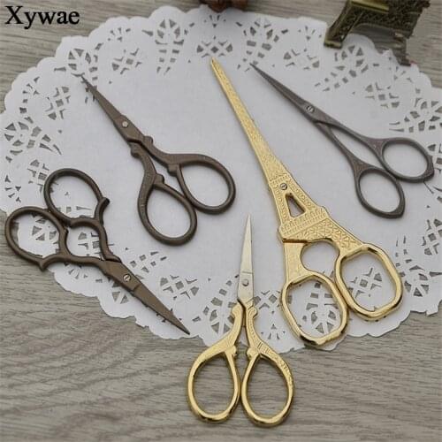 Cross Stitch Retro Vintage Scissors Antique Tailor Scissor Embroidery and Sewing Scissors Needlework Scissors Fabric Cut Zakka