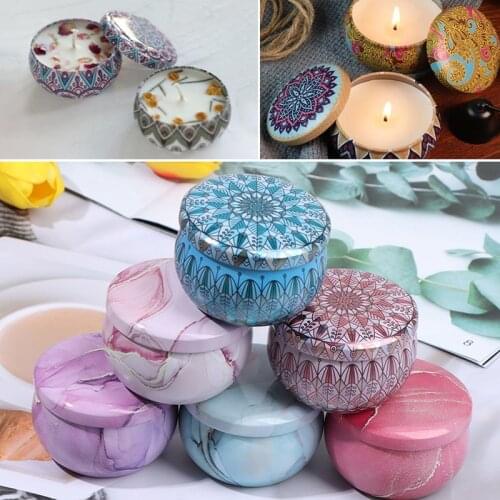 1PC 4.1×6.2CM Candle Tin Jars DIY Candle Making kit Holder Storage Case For Dry Spices Sweets