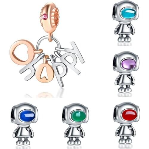 Charms plata de ley plata de ley original bracelet beads for jewelry making valentines day mary poppins bijoux charm