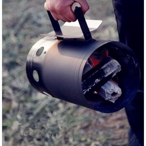 Portable outdoor Barbecue tools Fast point charcoal ignition barrels carbon stove ignition barbecue tools bamboo Chimney Starter