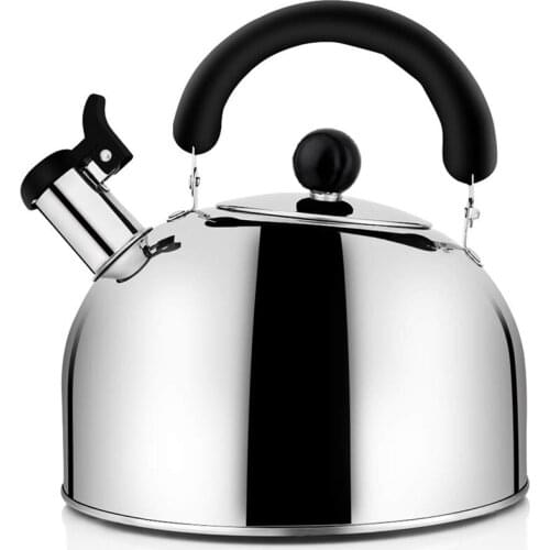 SHGO HOT-Tea Kettle Stovetop Whistling Tea Pot, Stainless Steel Tea Kettles Tea Pots For Stove Top, 4.3Qt(4-Liter) Large Capacit