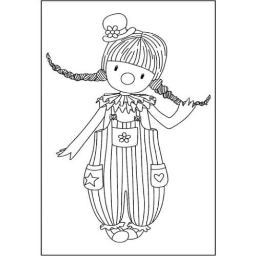 10x6 Girl with pigtails Transparent Clear Stamps Silicone Seals for DIY scrapbooking photo album Card Making