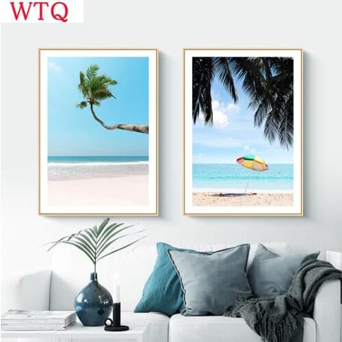 Nordic poster landscape poster prints printed painting canvas seascape for living room wall decoration maison unframed